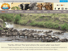 Tablet Screenshot of palmacaciasafaris.com